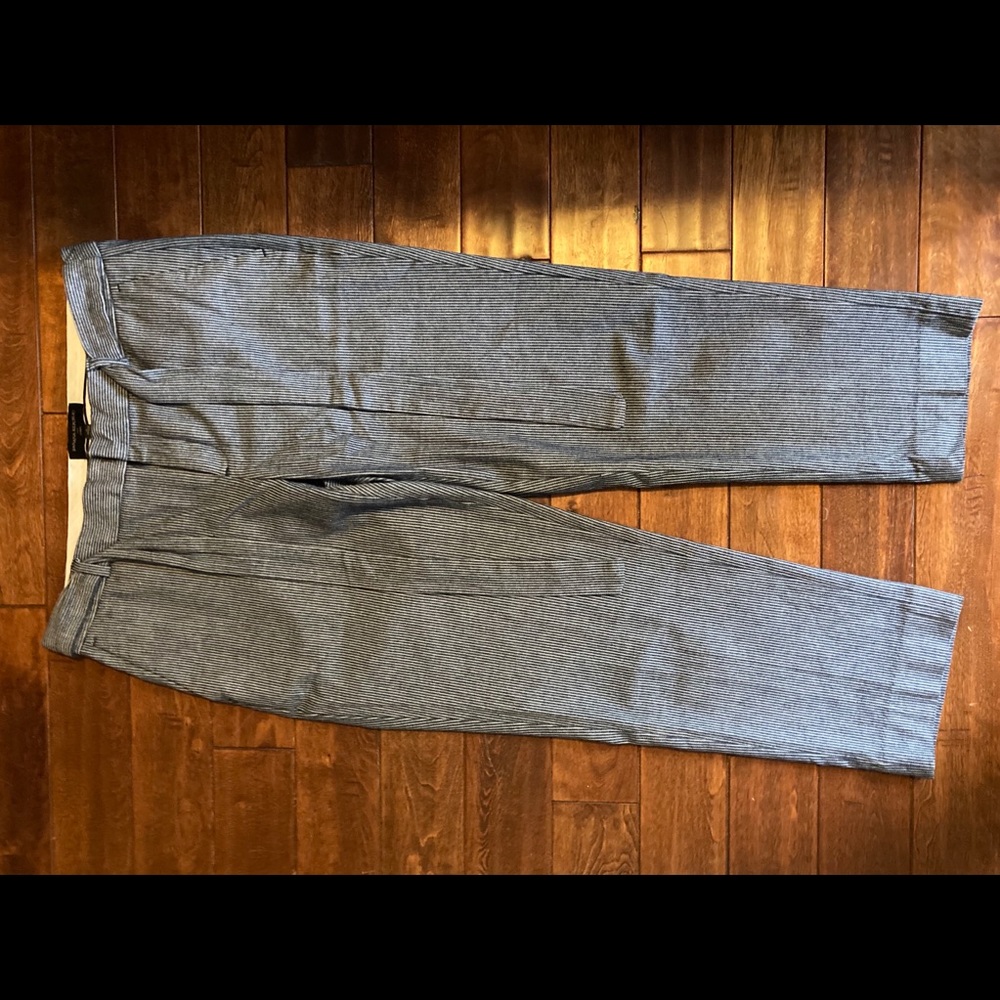 Banana Republic Avery Tie Waist Striped Ankle Pant